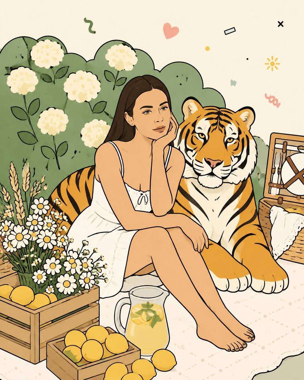 Cute Flat-Vector Poster Illustration from Your Photo