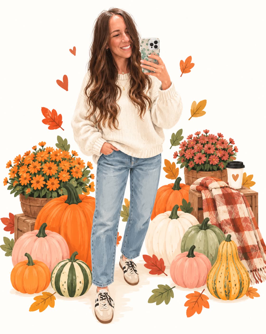 Playful Scandinavian Autumn Illustration output 5