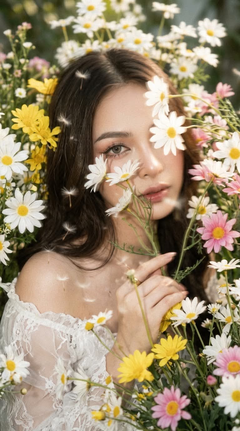Dreamy Wildflower Flash Portrait output 5