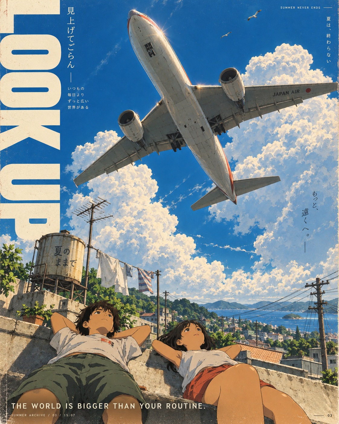 Summer Never Ends — Nostalgic Anime Poster output 2
