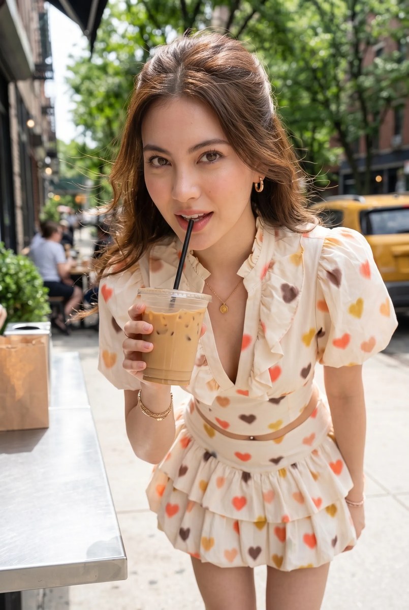Sunlit Street-Café Fashion Portrait output 2
