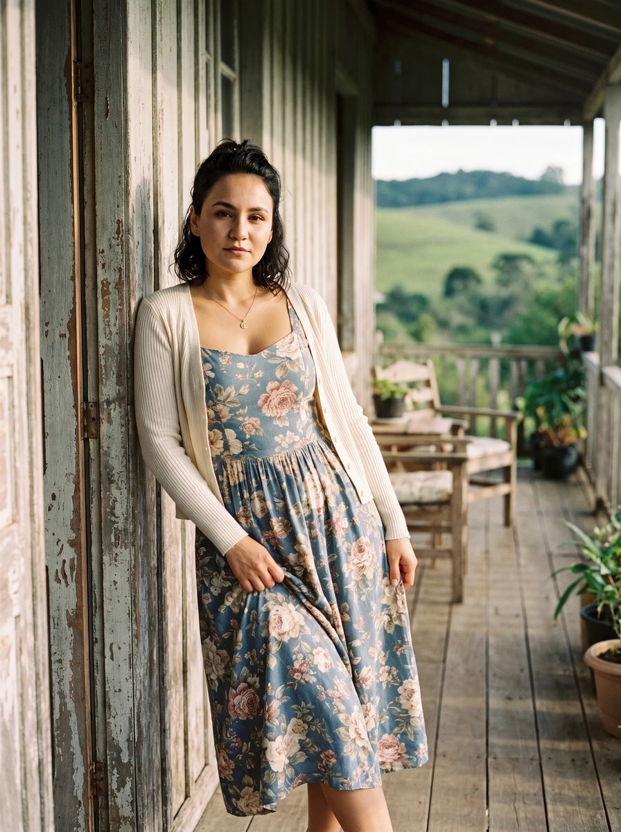 Vintage Floral Fashion Editorial in the Southern Brazilian Countryside