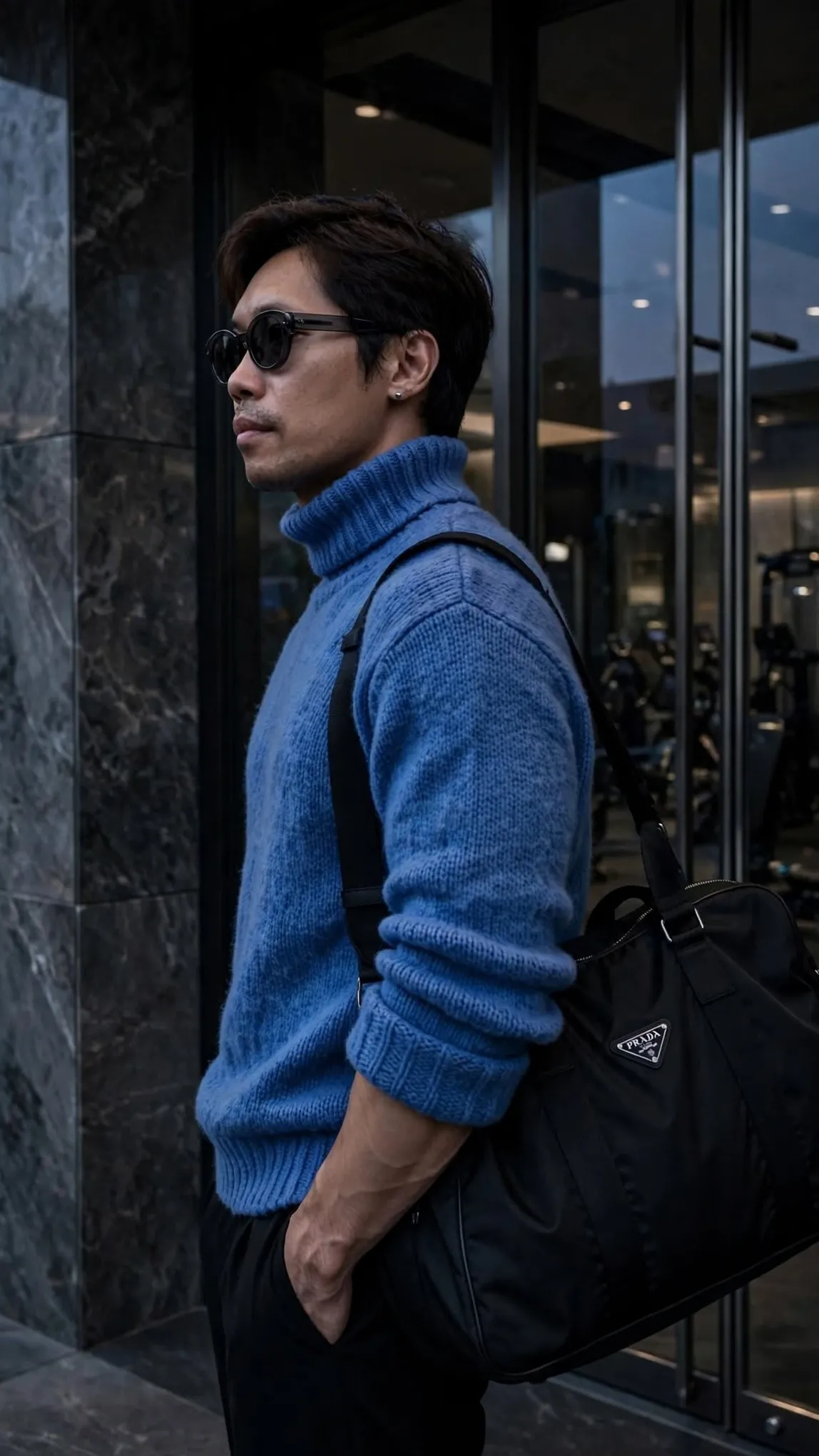 Luxury Gym Side-Profile Portrait