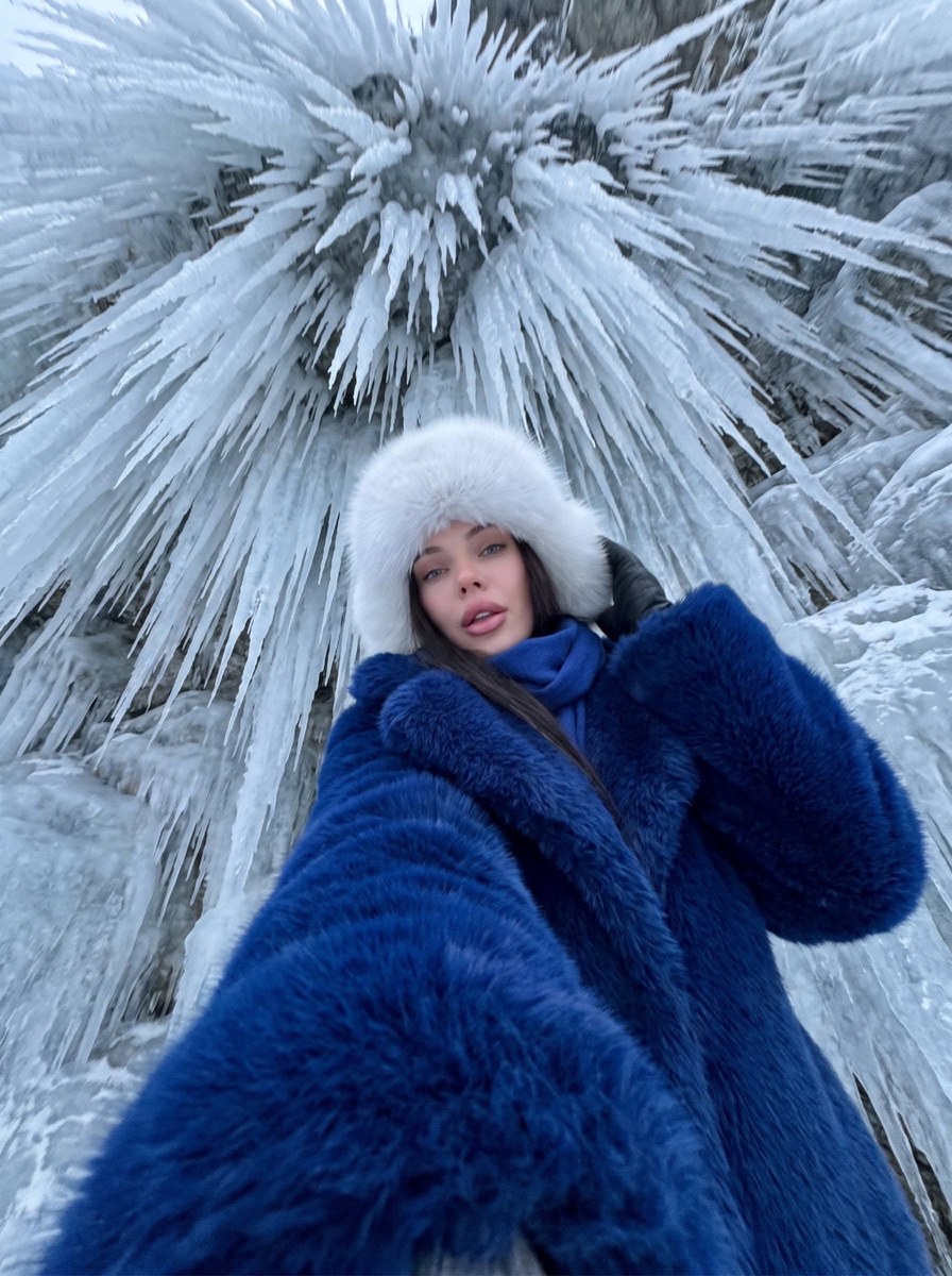 Blurred Winter Ice-Cave Selfie output 2