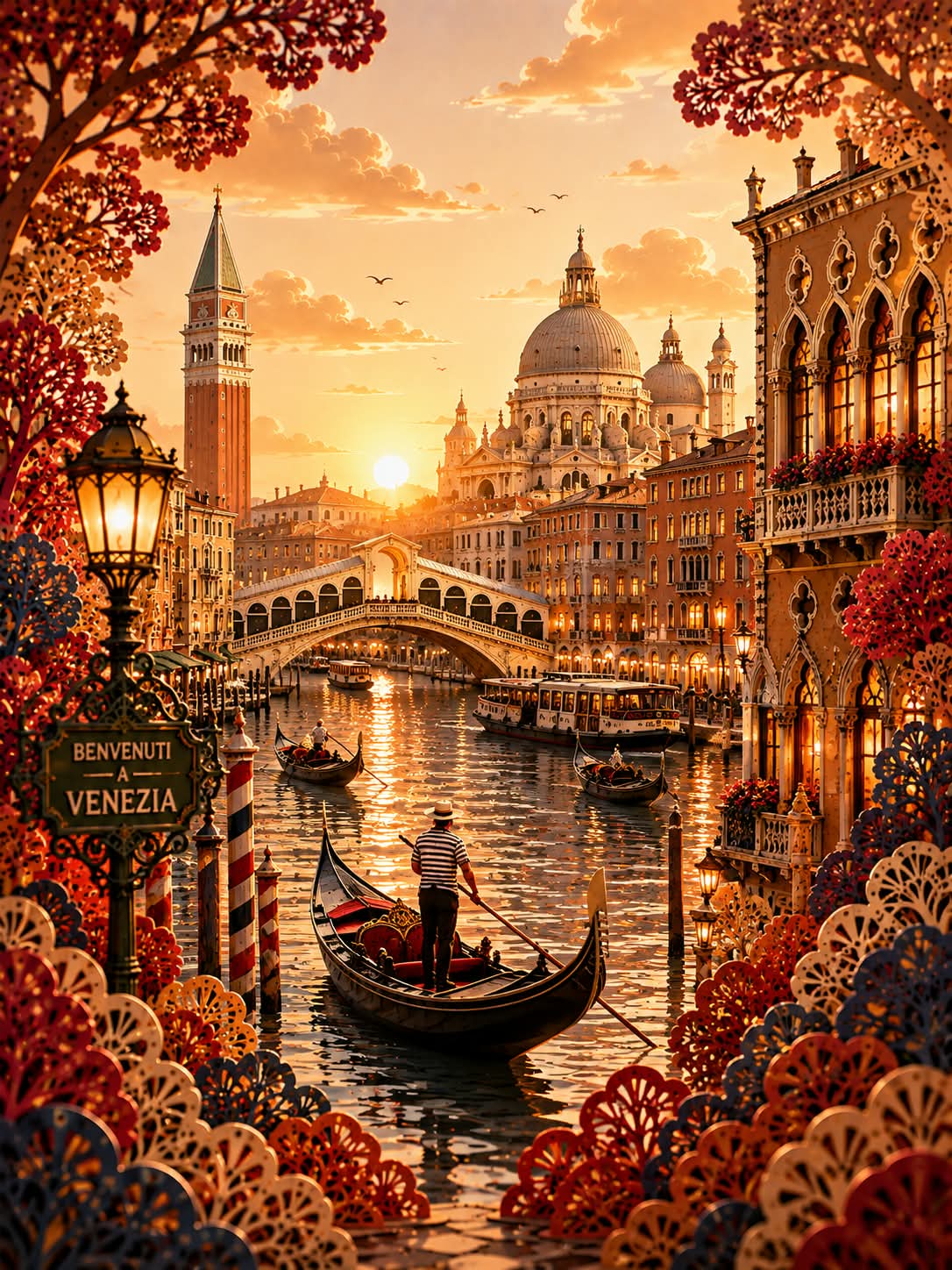 Layered Paper-Cut Luxury Travel Poster output 3