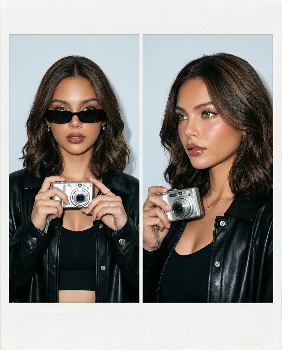 Double-Panel Compact-Camera Flash Fashion Editorial