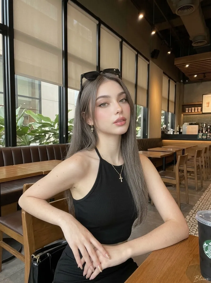 Identity-Preserving Café Selfie with a Starbucks Cup output 9