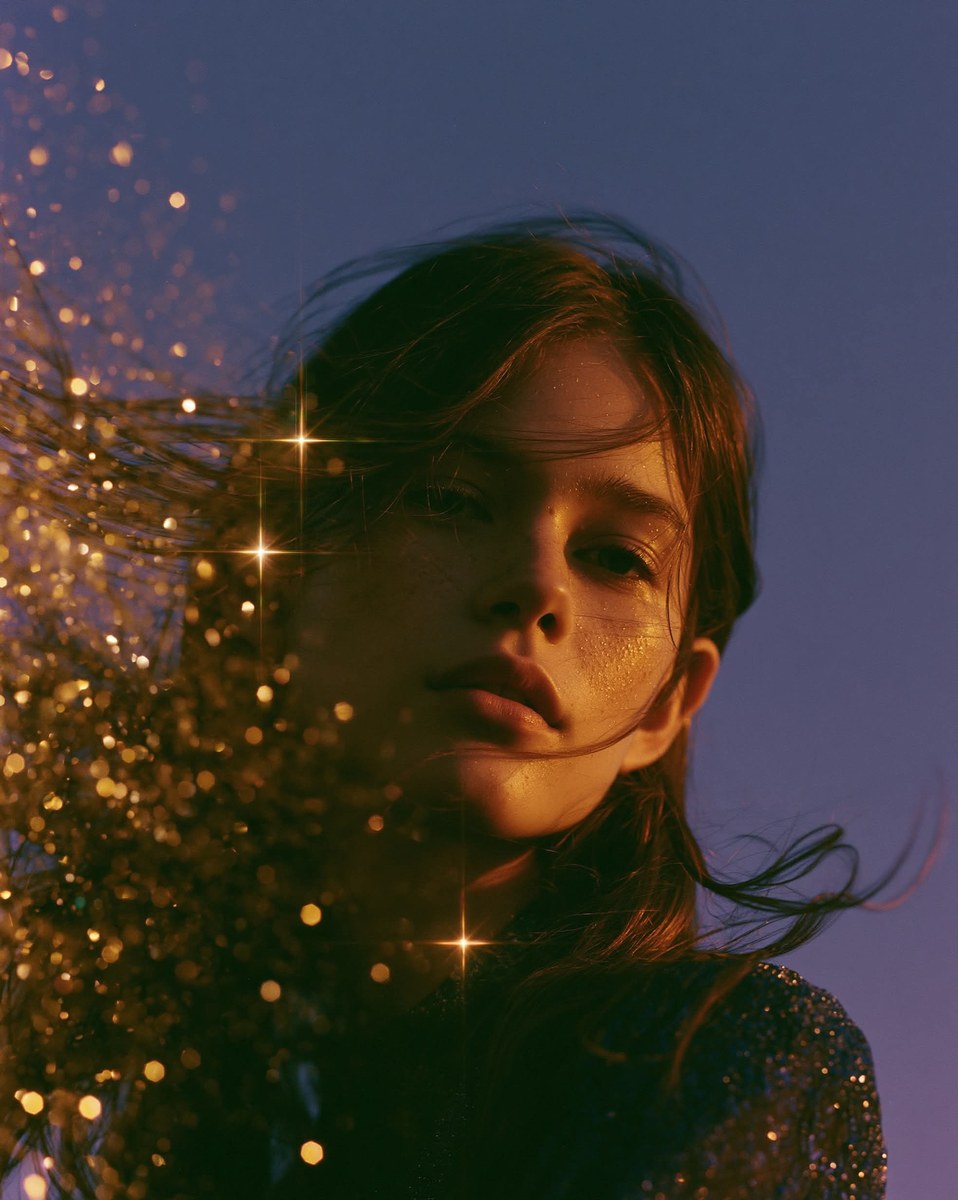 Glittering Hair Fashion Portrait output 5