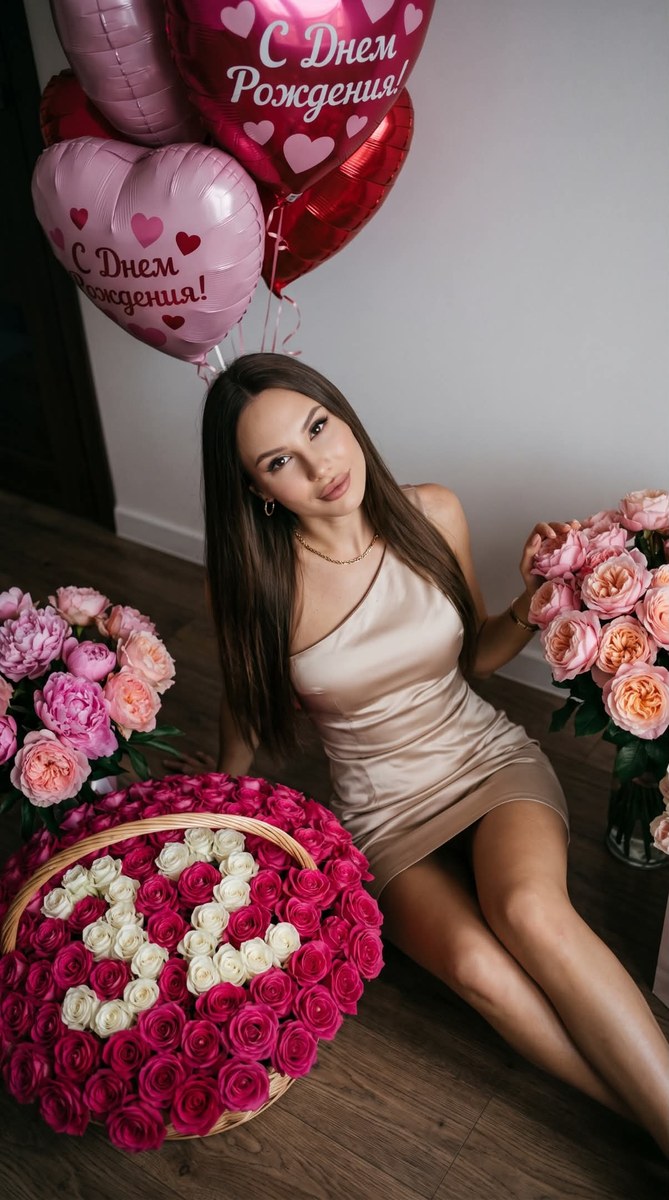 Overhead Birthday Portrait with Rose Decorations output 2