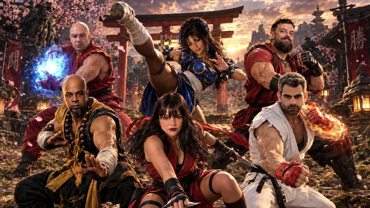 Six-Person Street Fighter Cinematic Battle