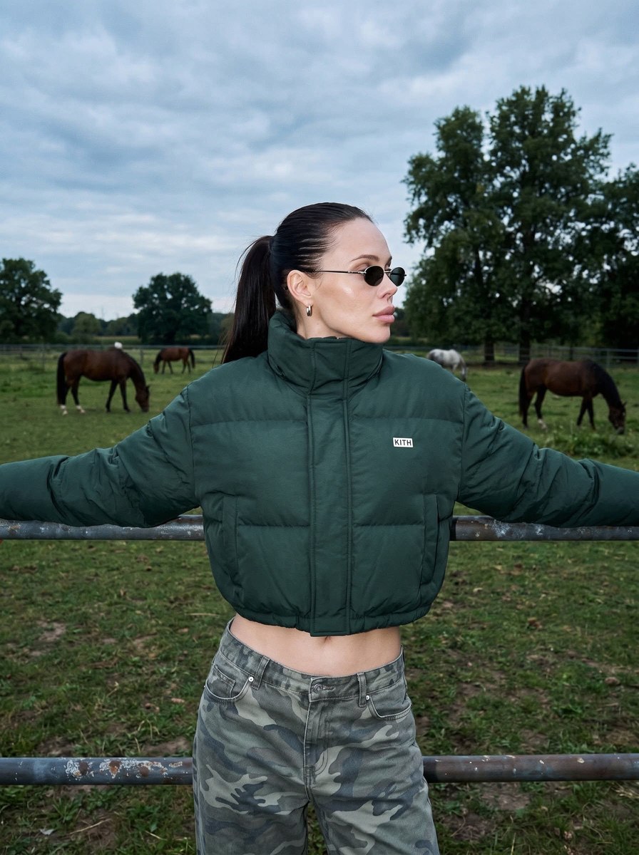 Early-2000s Flash Fashion Portrait by a Horse Pasture