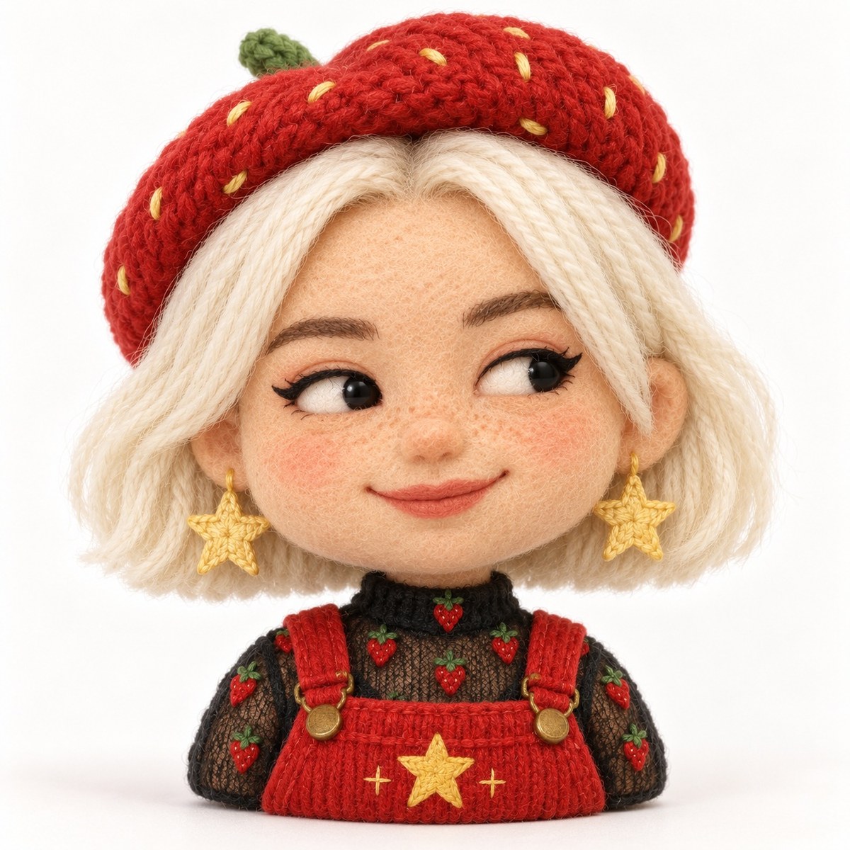 3D Knitted Textile Art Toy Bust output 2