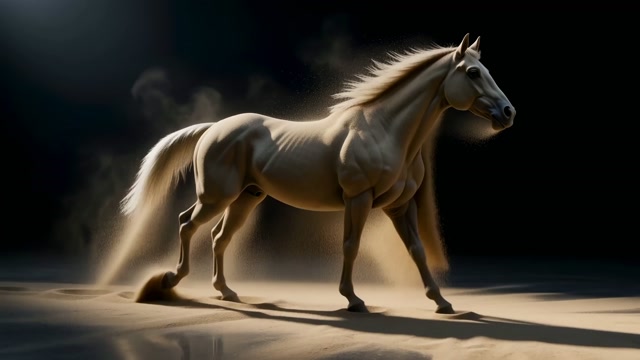 Seven-Material Galloping Horse VFX Transformation