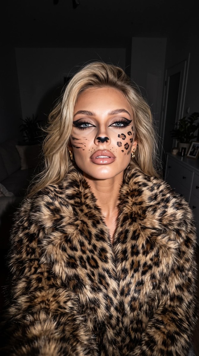 Halloween Leopard-Cat Flash Portrait