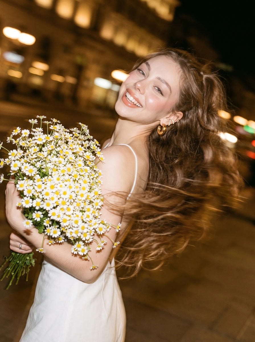 Candid Nighttime Daisy Portrait output 5