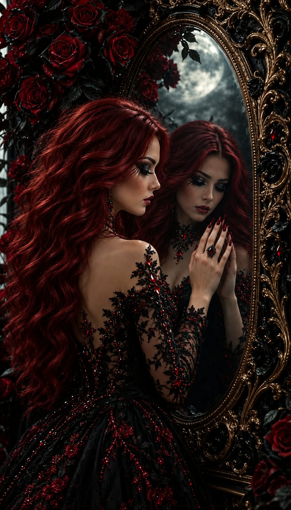The Mirror — Gothic Couture Portrait output 1