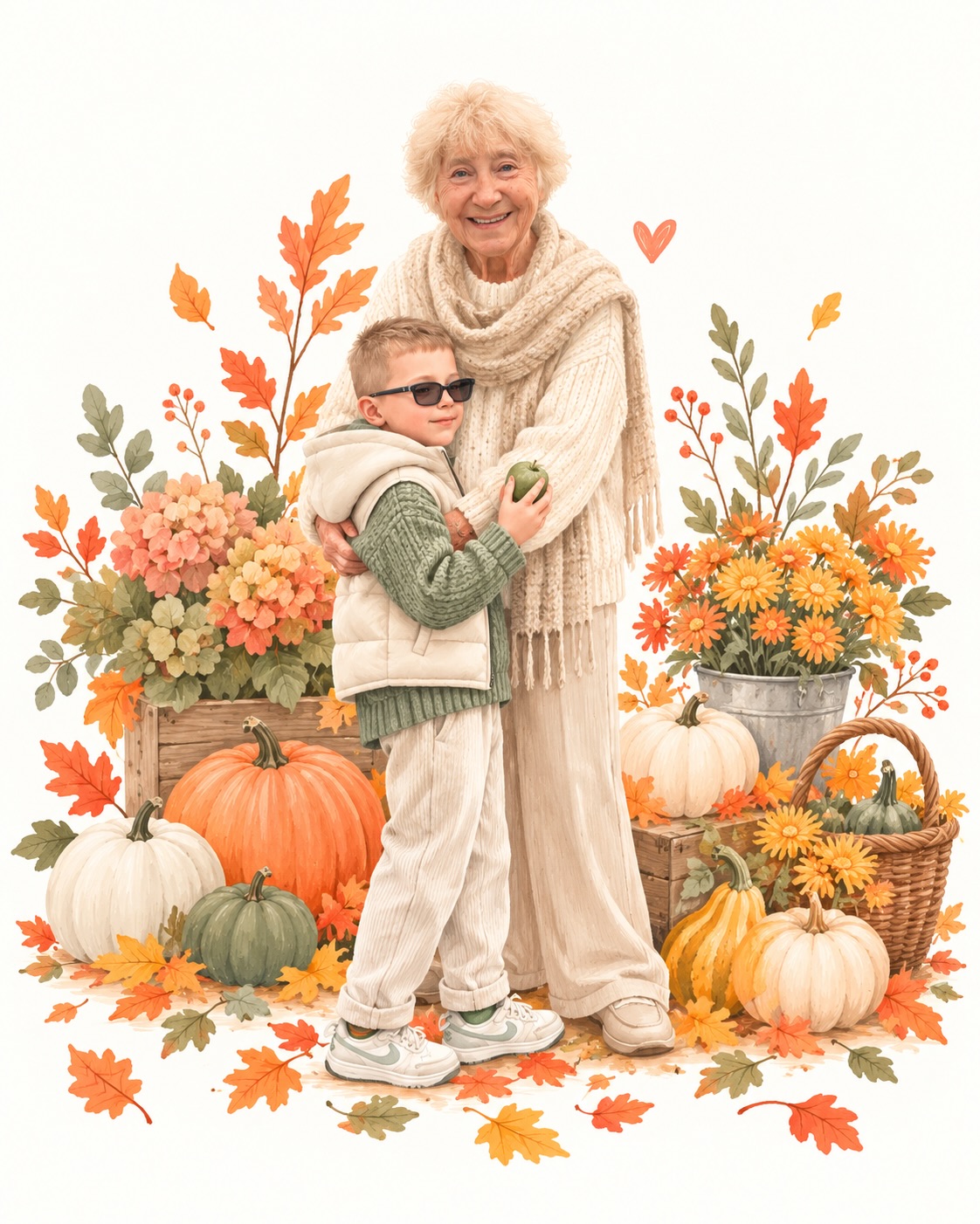 Scandinavian Autumn Pumpkin Patch Illustration output 3