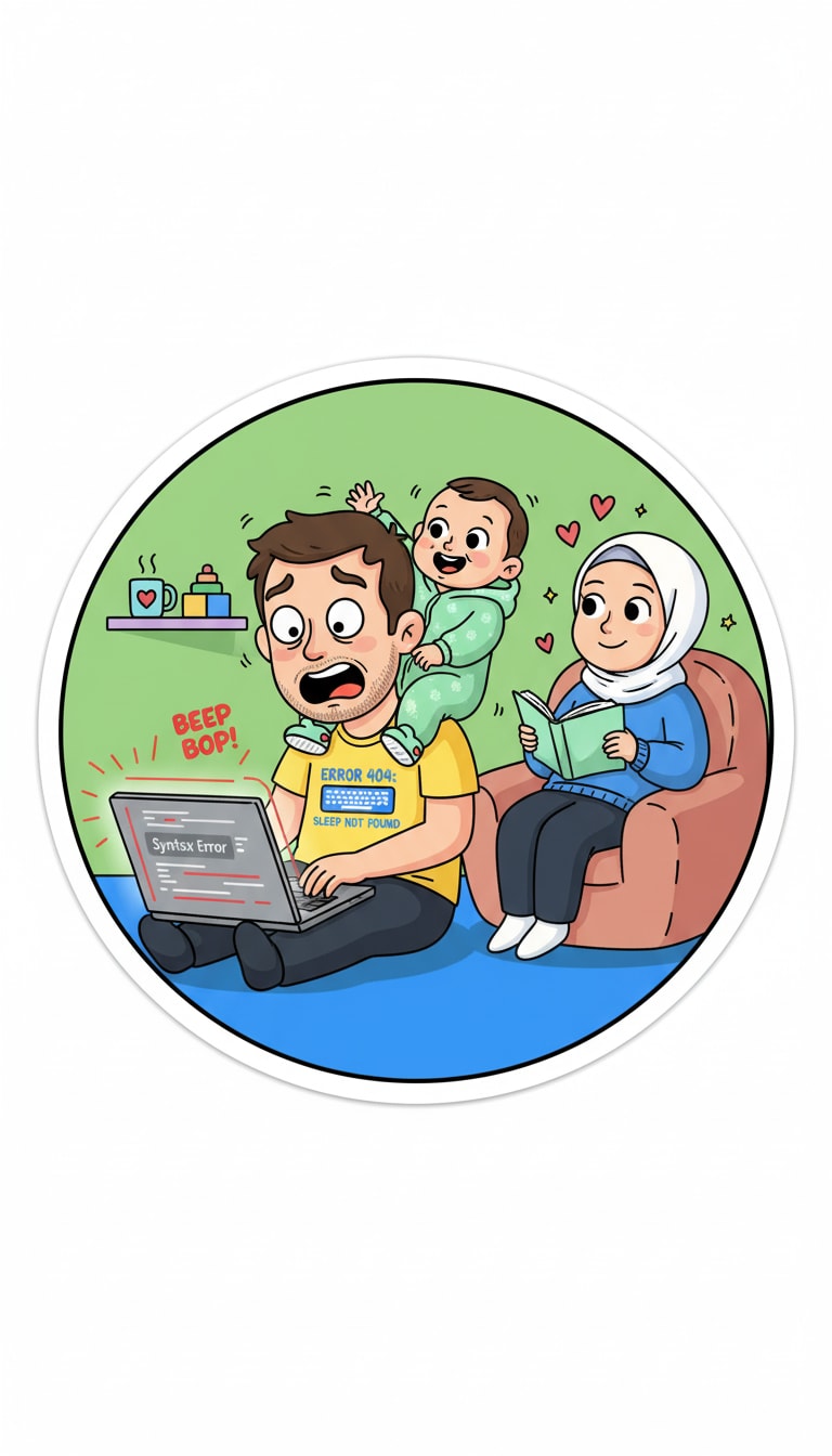 Cute Family Cartoon Sticker Design output 1
