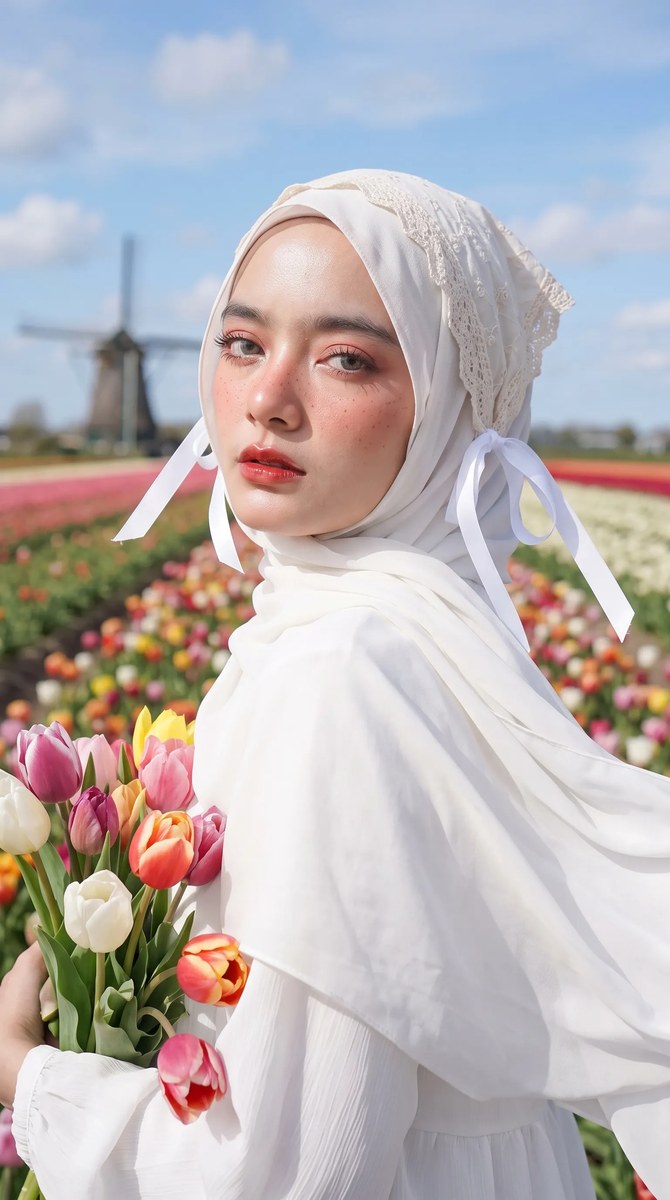 Cinematic Tulip-Field Portrait Video