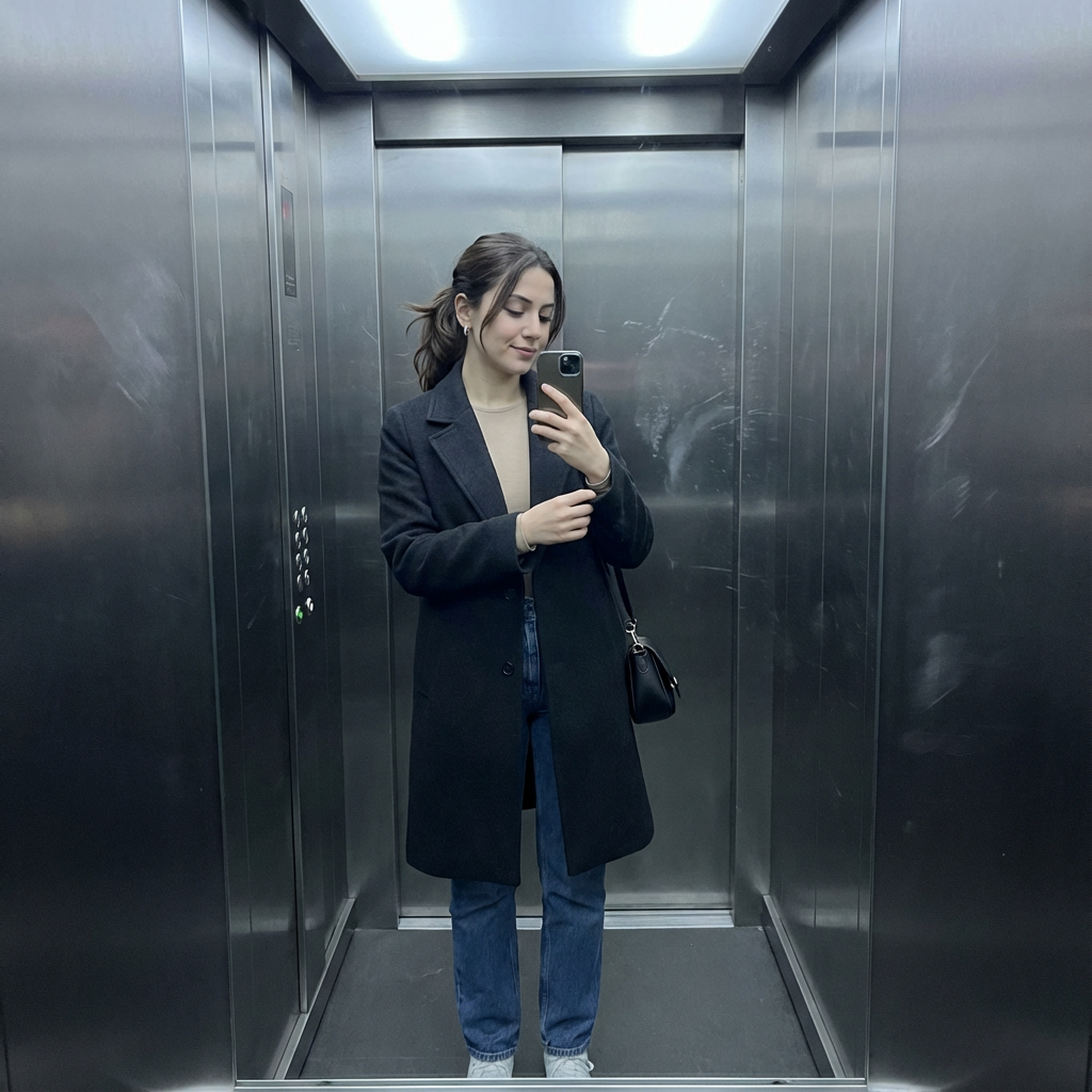 Elevator Mirror OOTD (full-body)
