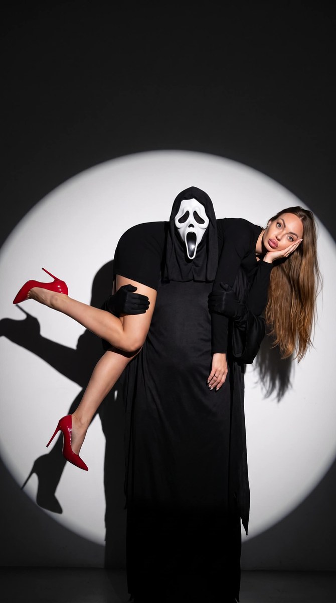 Photorealistic Ghostface Halloween Fashion Portrait output 2