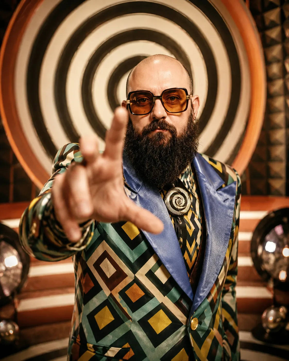 Hypnotic Retro-Futurist Music Video Portrait