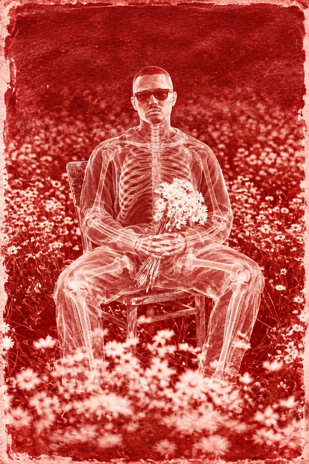 Red Cyanotype X-Ray Print Transformation output 4