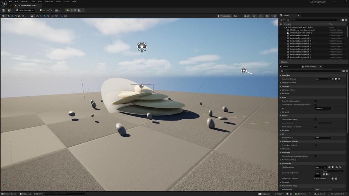 Create a Realistic Sunset Island Scene in Unreal Engine output 2