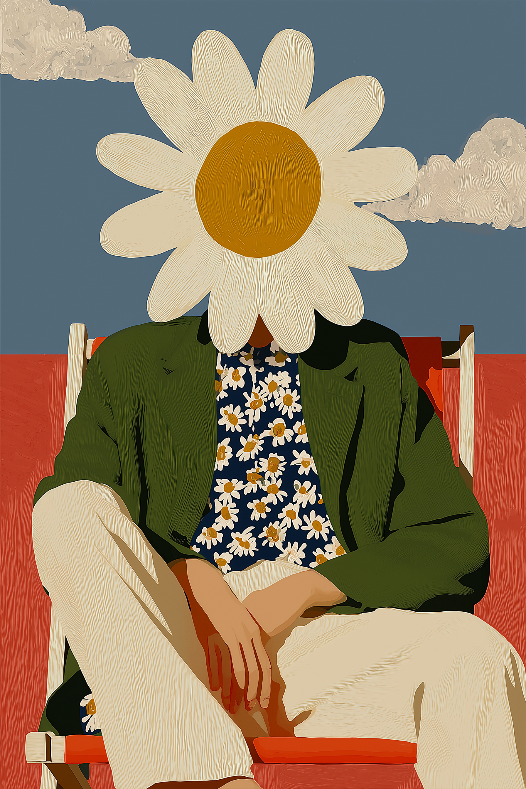 Surreal Editorial Fashion Portrait in a Wildflower Meadow