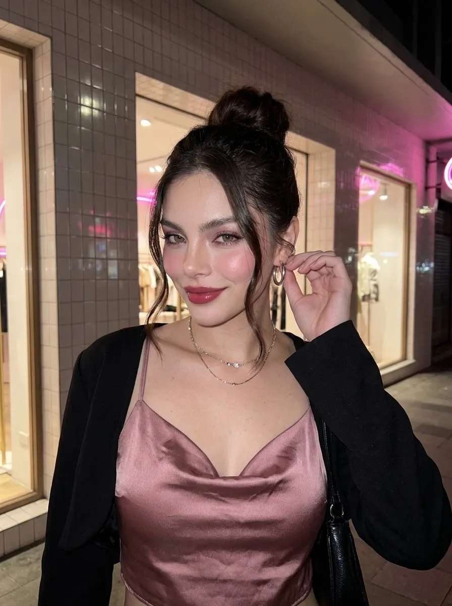 Pink-Flash Boutique Night Portrait