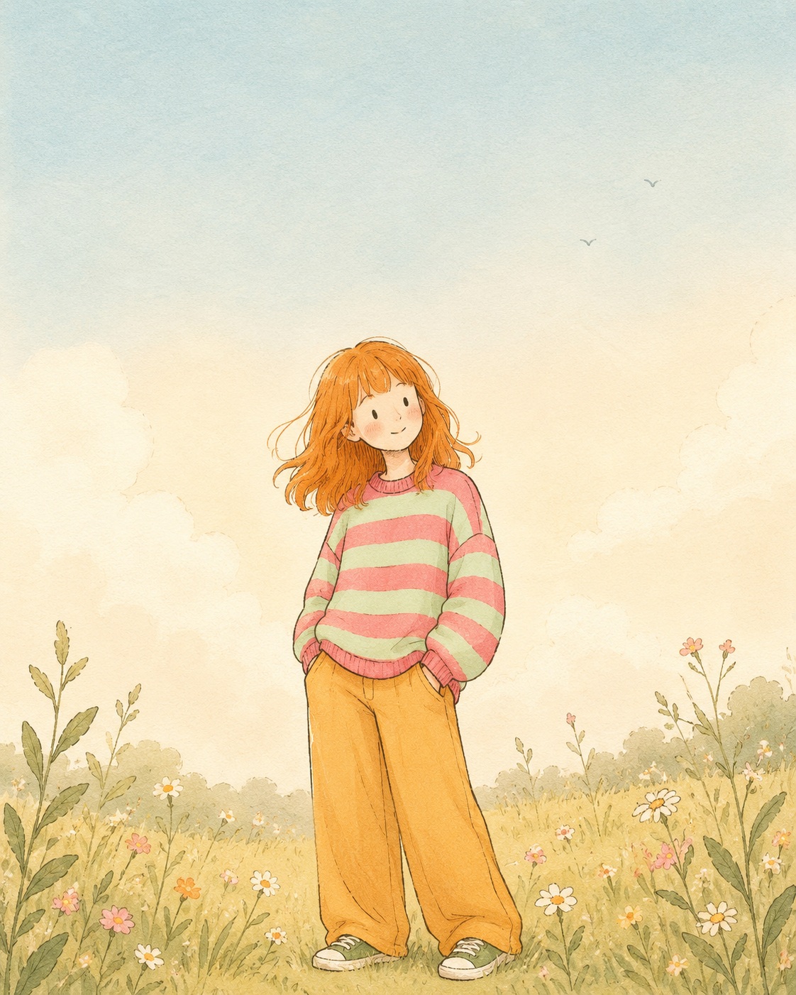 Pastel Storybook Character Illustration