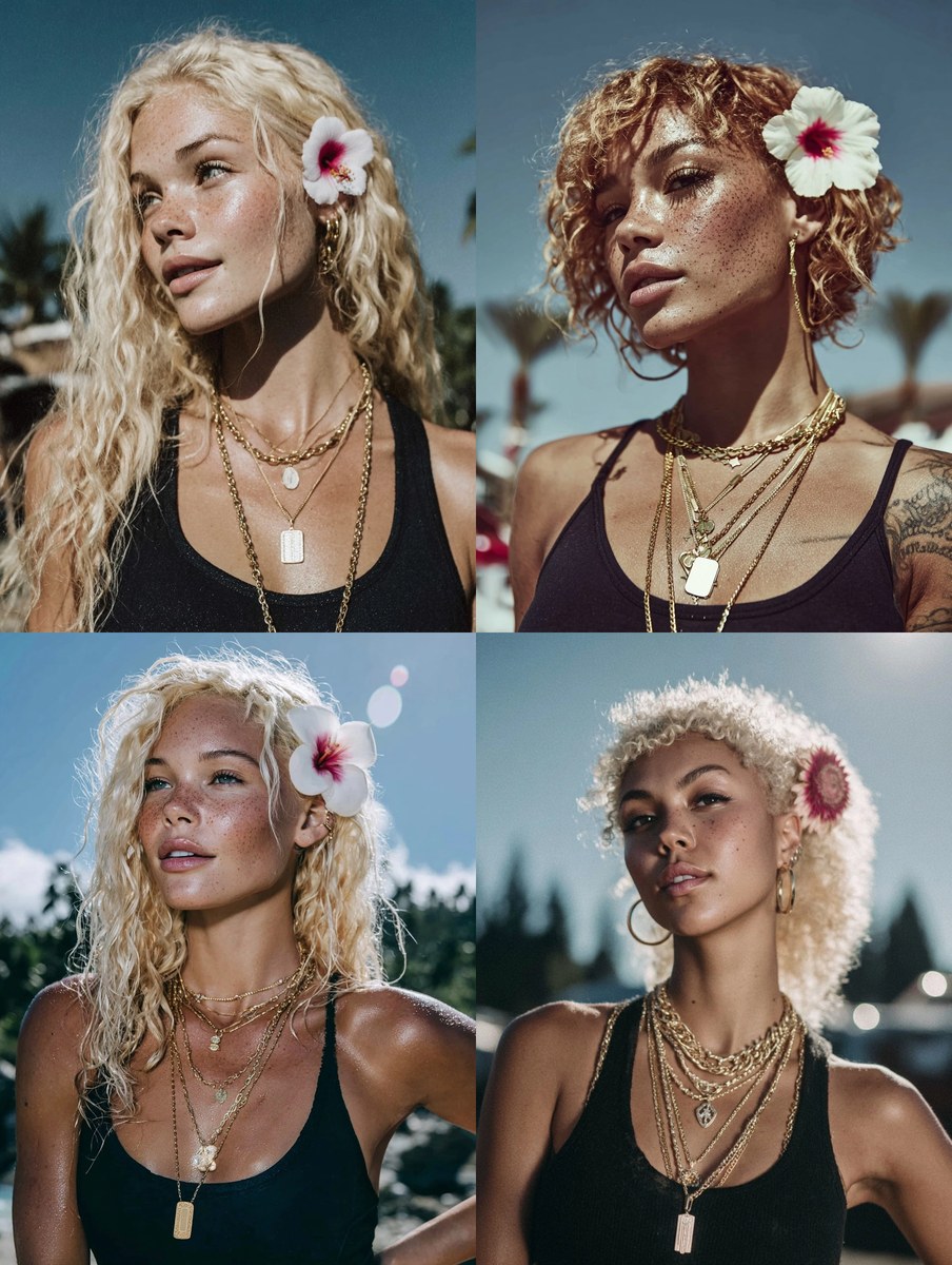 Outdoor Portrait with a Flower in Her Hair