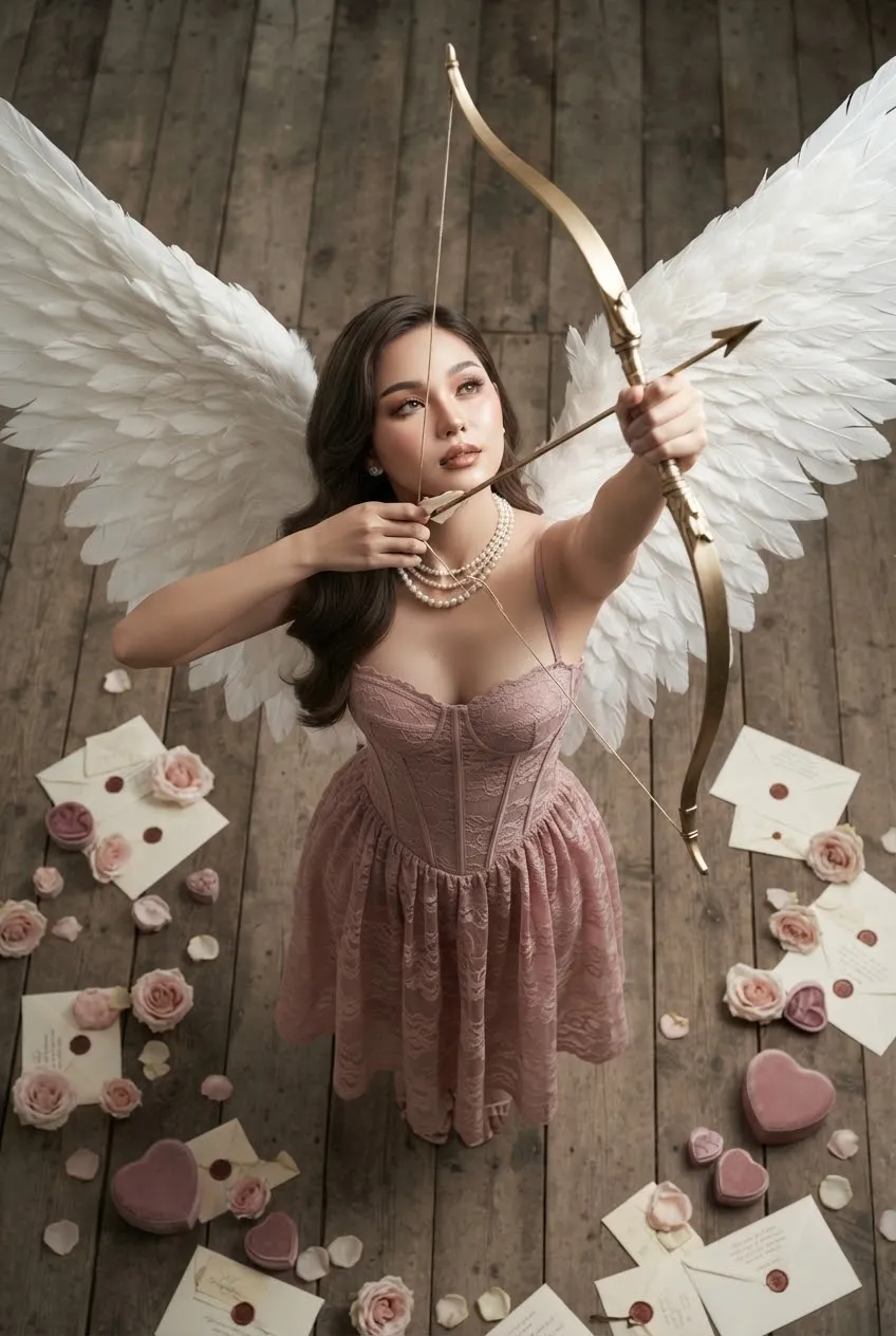 Romantic Vintage Valentine Editorial Portrait output 7