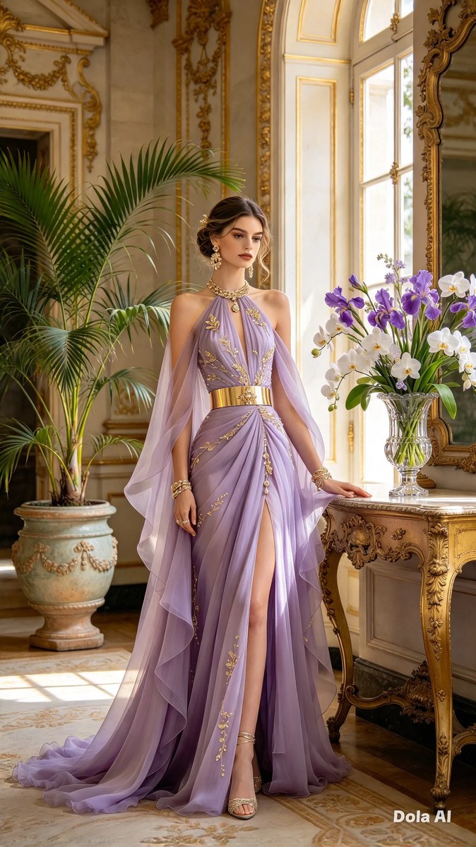 Ethereal Haute Couture Portrait in a Palace output 2