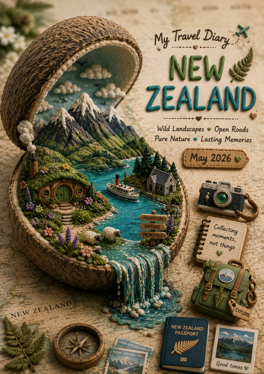 Handcrafted Clay Travel Diorama output 3