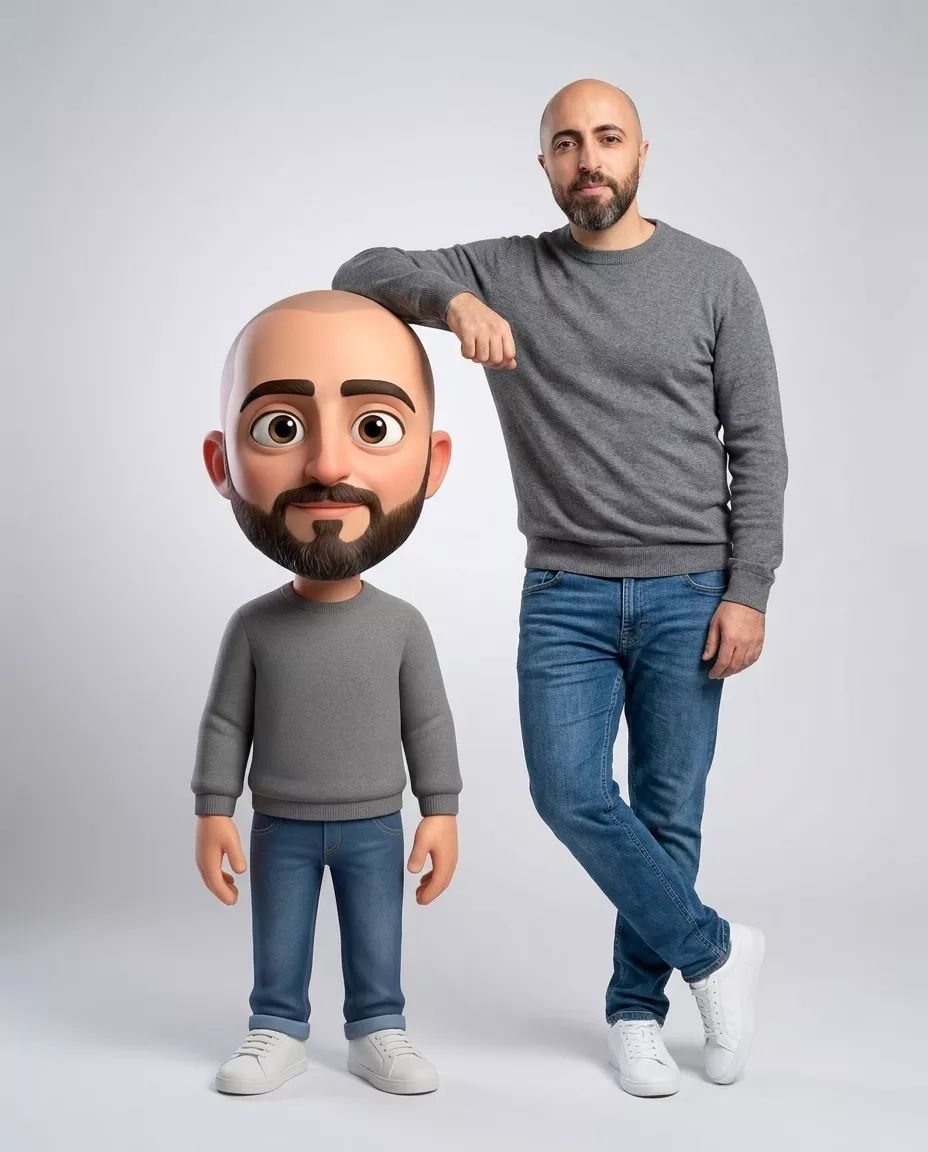 Photorealistic Portrait with a 3D Caricature output 2