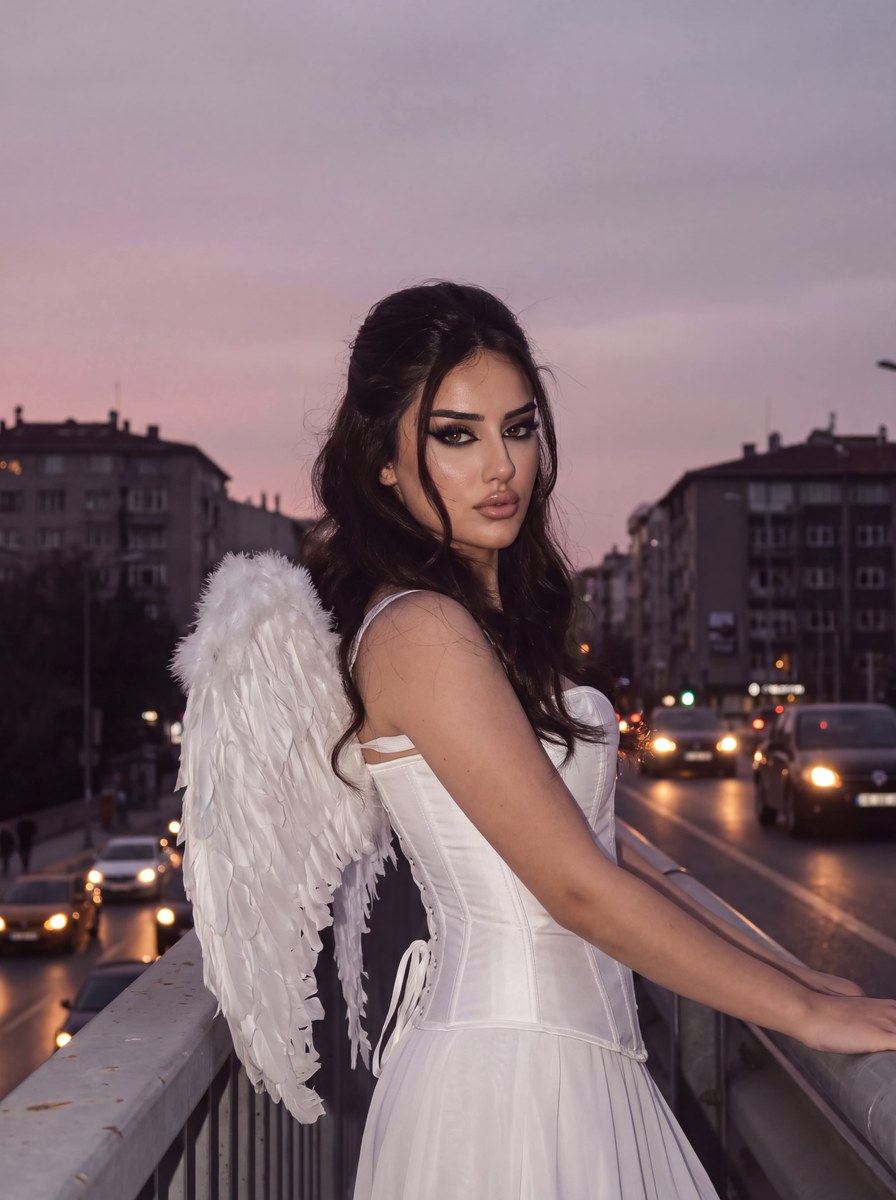 Twilight Plum Dark Angel Portrait