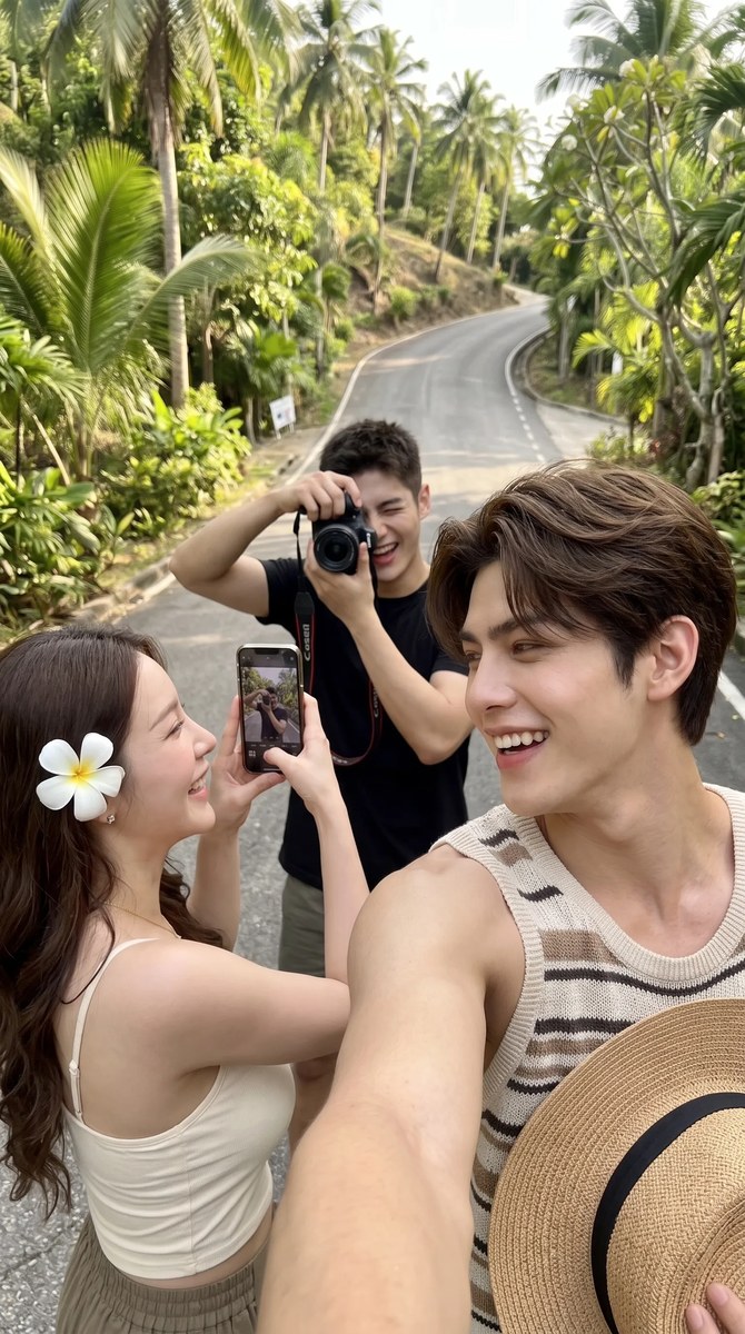 Tropical Vacation Group Selfie output 8
