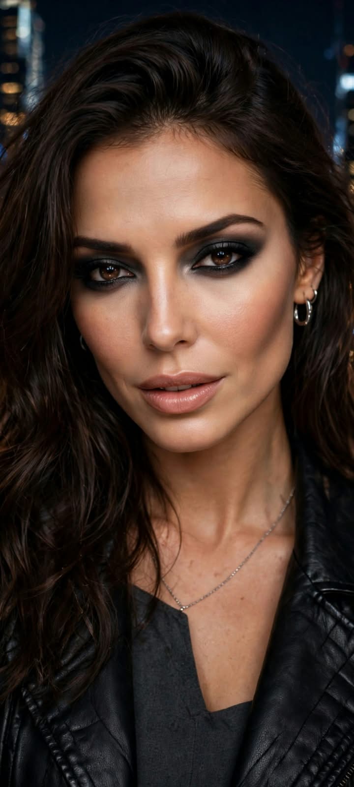 Urban Smoky-Eye Fashion Editorial Portrait