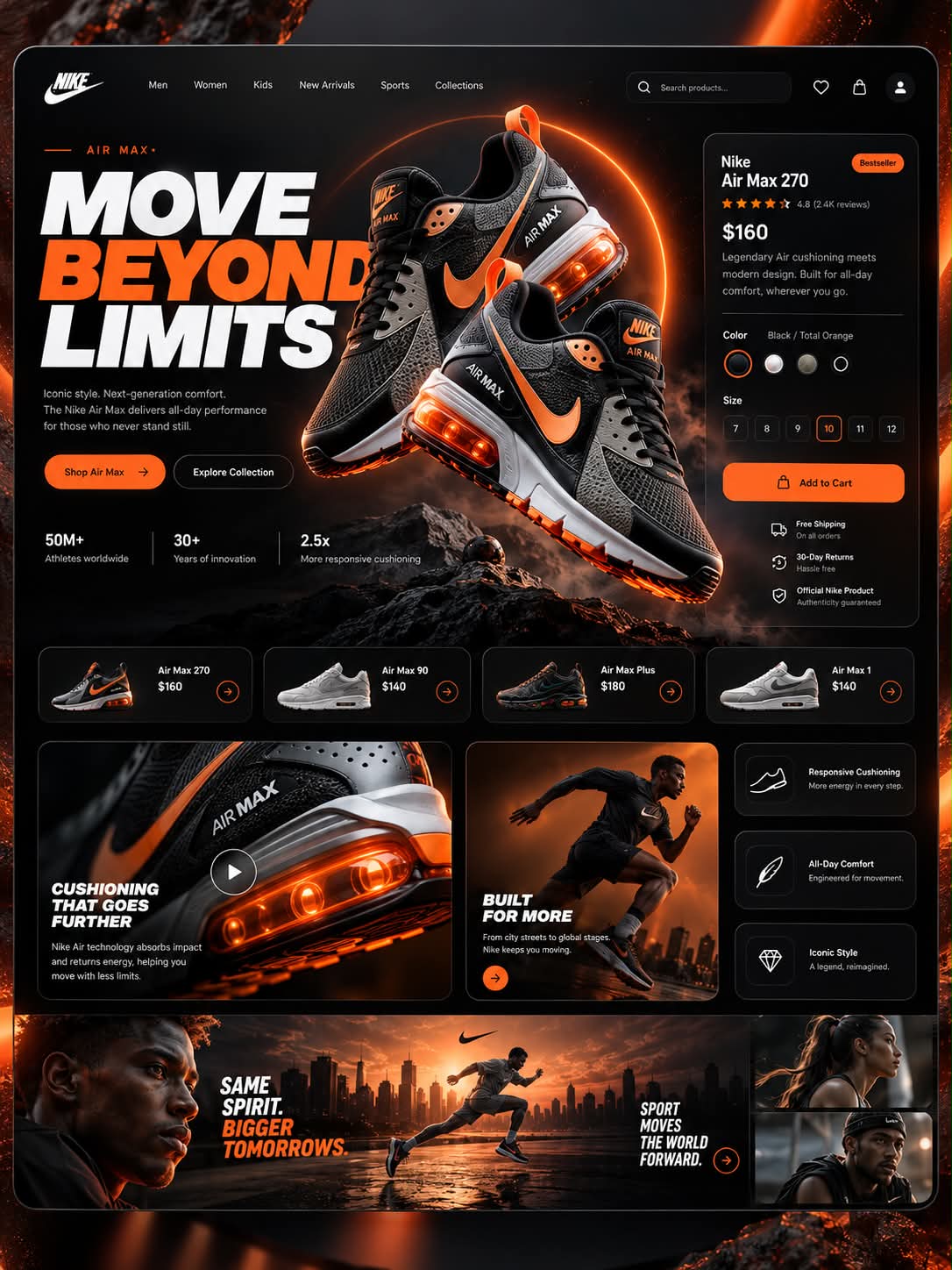Six-Brand Premium Landing Page Concepts