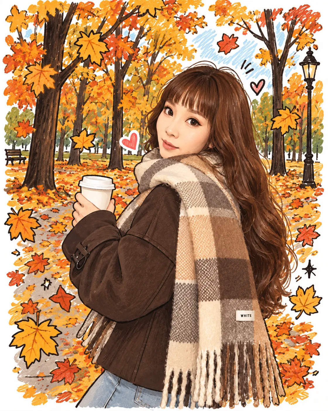 Candid Autumn Park Smartphone-Flash Portrait