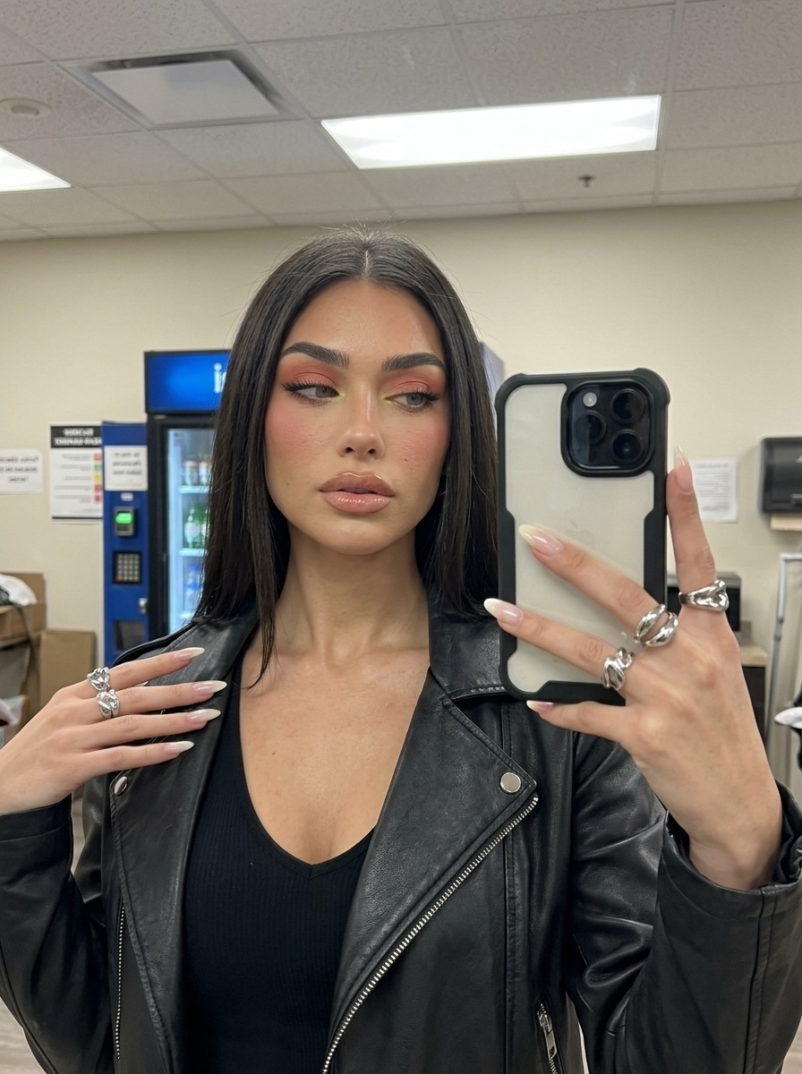 Identity-Locked Mirror Selfie with Editorial Makeup