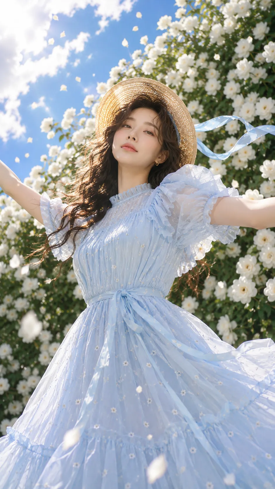 Where Heaven Breathes Your Name — White Rose Garden Portrait output 2