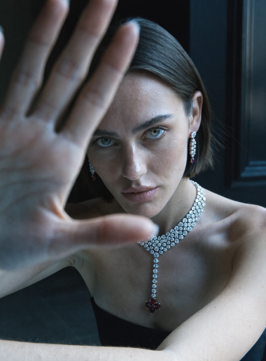 Luxury Ruby and Diamond Editorial Portrait