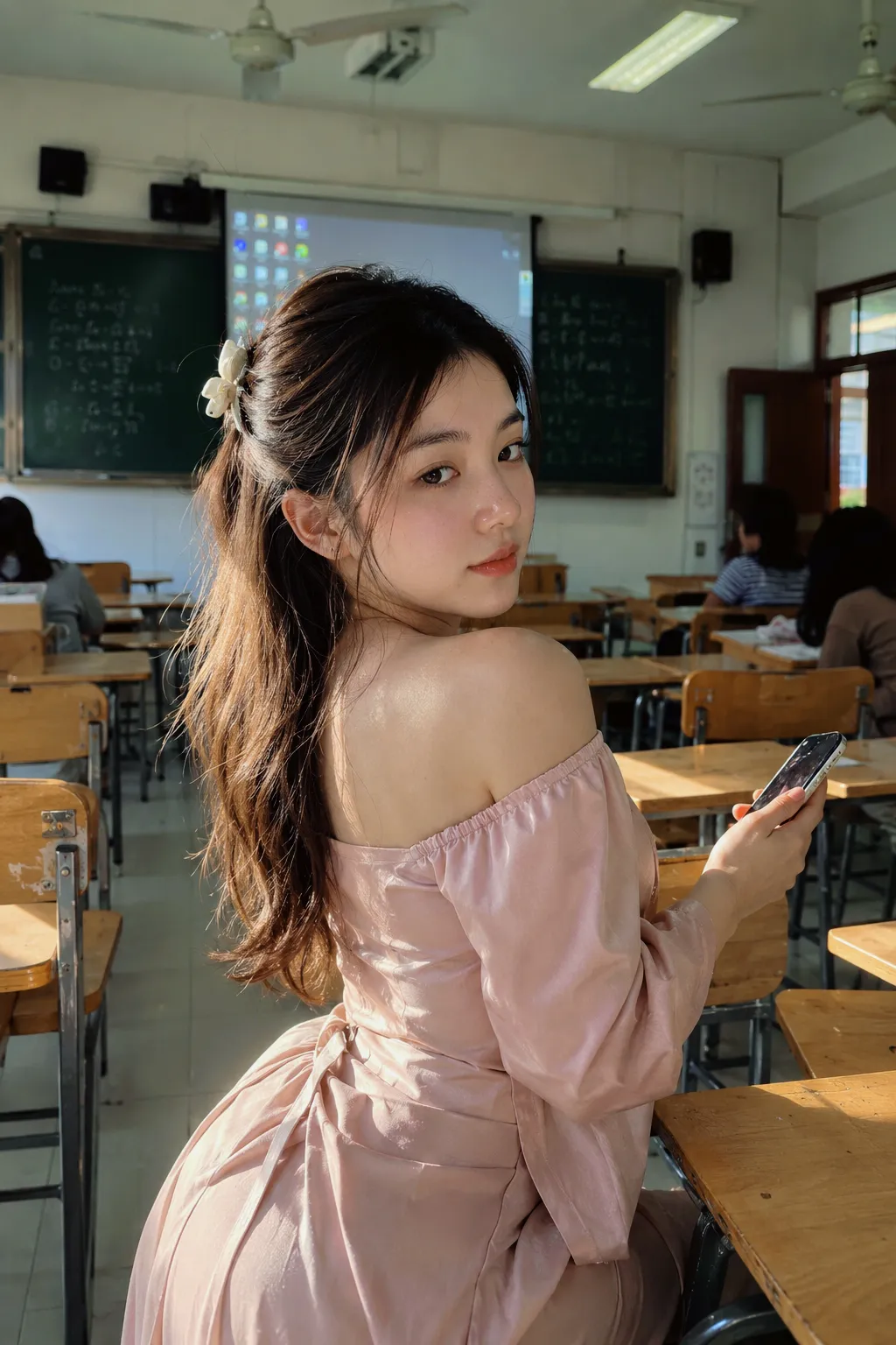 Sunlit Daydream in a Lecture Hall output 1