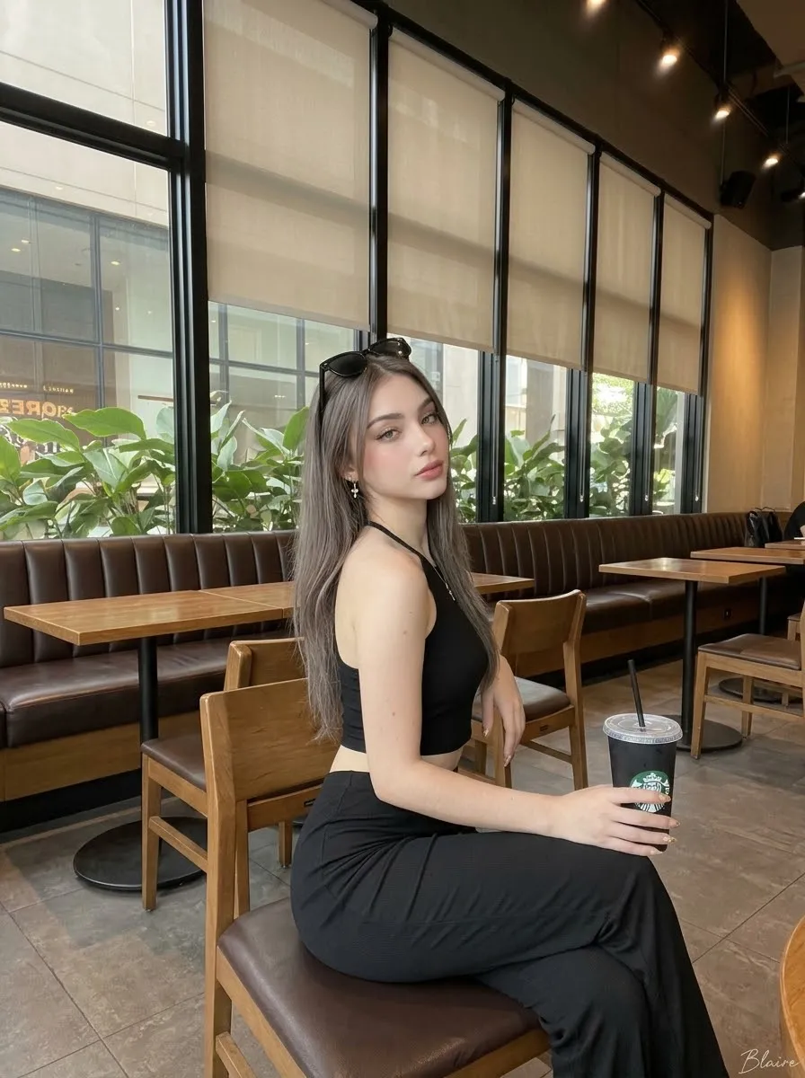 Identity-Preserving Café Selfie with a Starbucks Cup output 5
