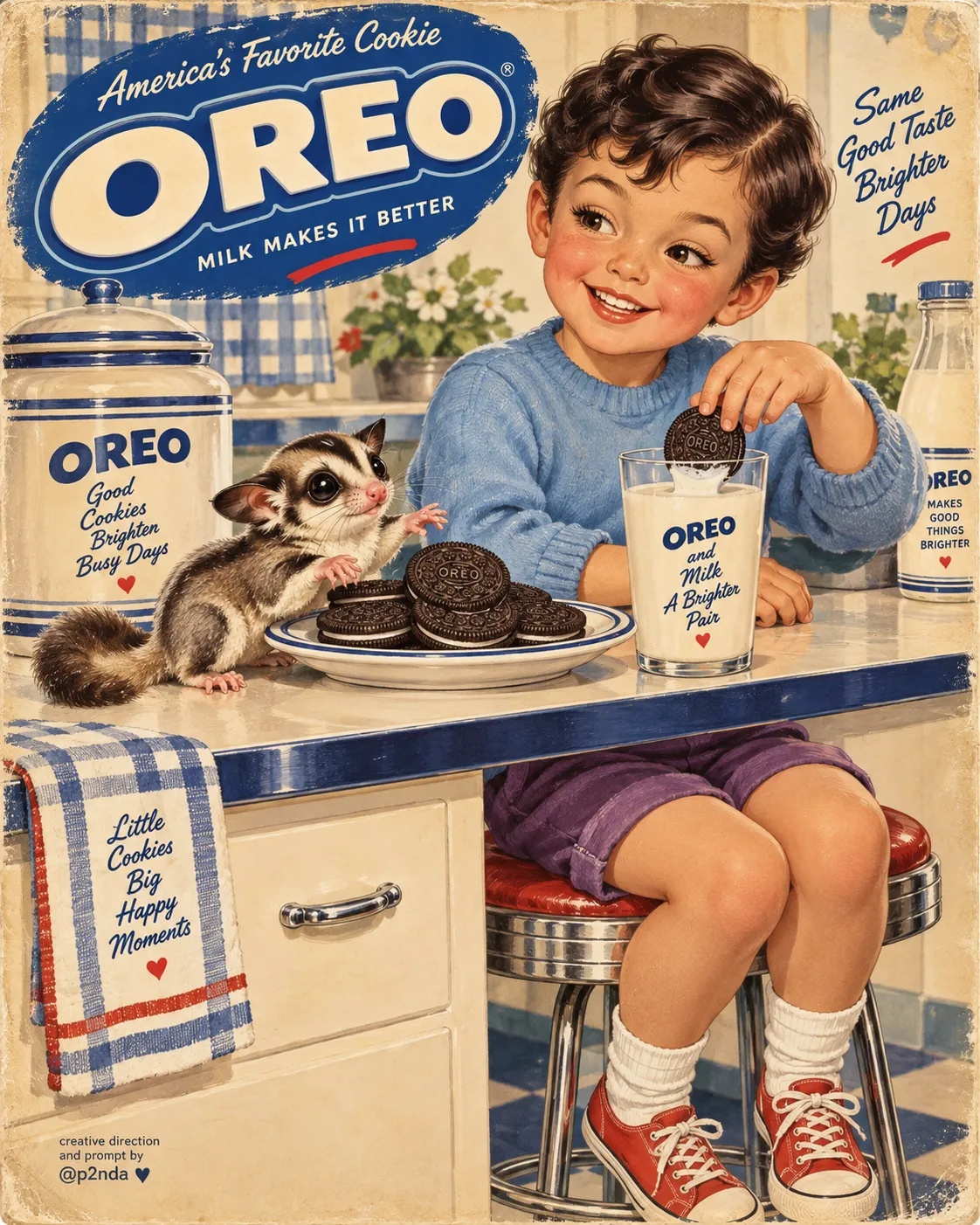 1950s-Style Vintage Character Advertising Poster output 5