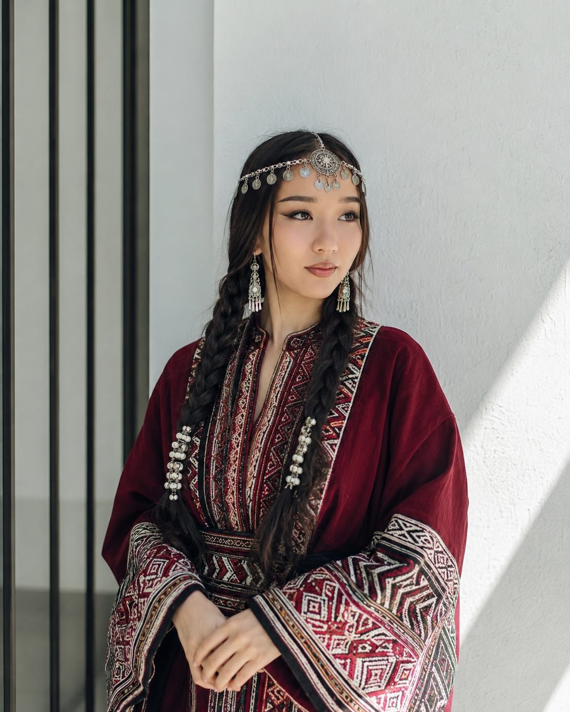 Kyrgyz-Inspired Editorial Fashion Portrait output 2