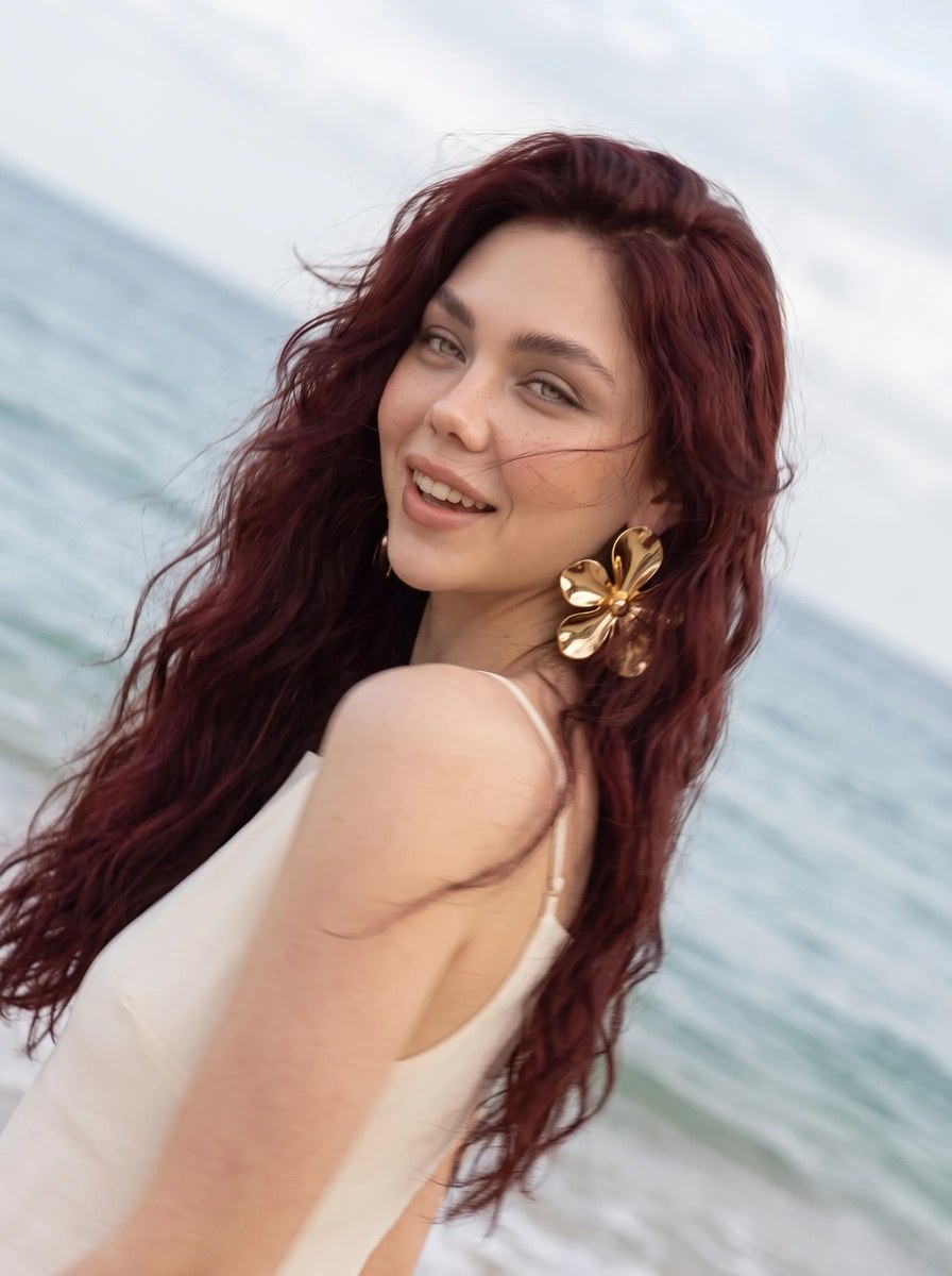 Coastal Luxury Beauty Editorial Portrait output 6