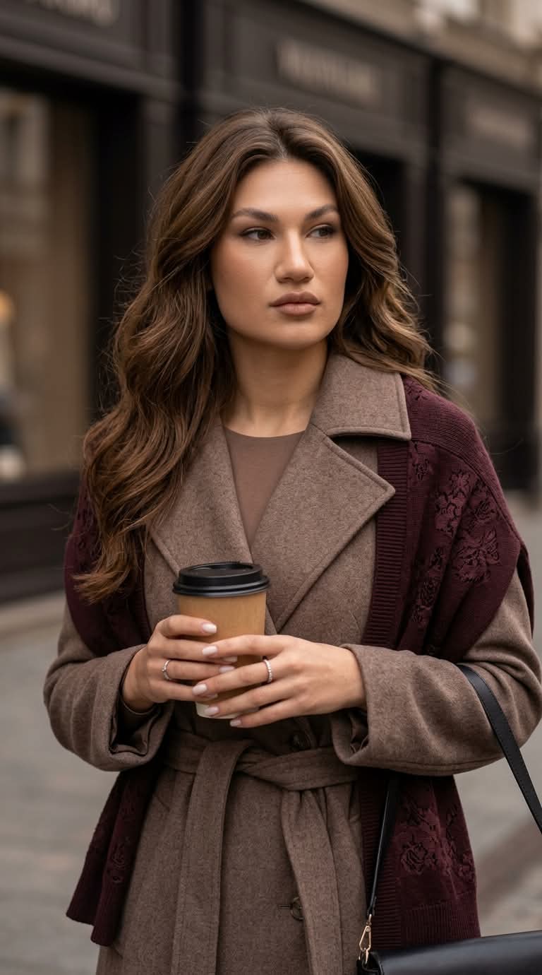 Cozy Autumn City Fashion Portrait output 1
